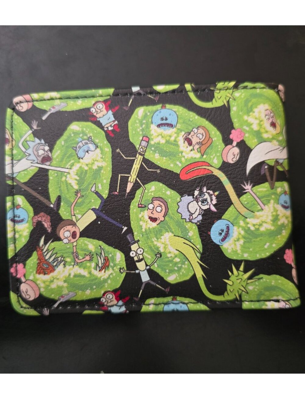 Rick and Morty Portal Chaos Bifold Wallet + Lanyard with NPS Hook